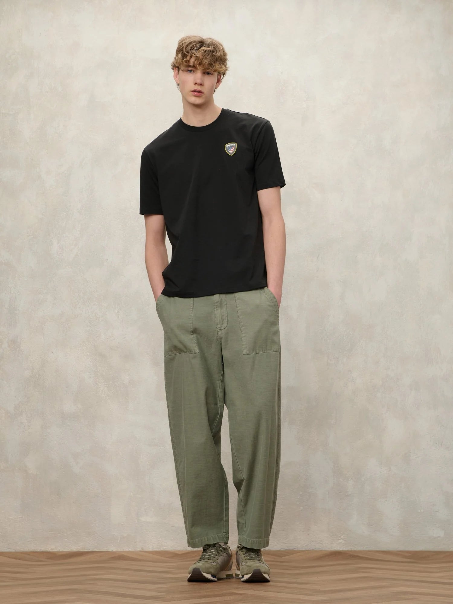 Blauer uomo maglietta in cotone manica corta 26SBLUH02284-007480 999 nero