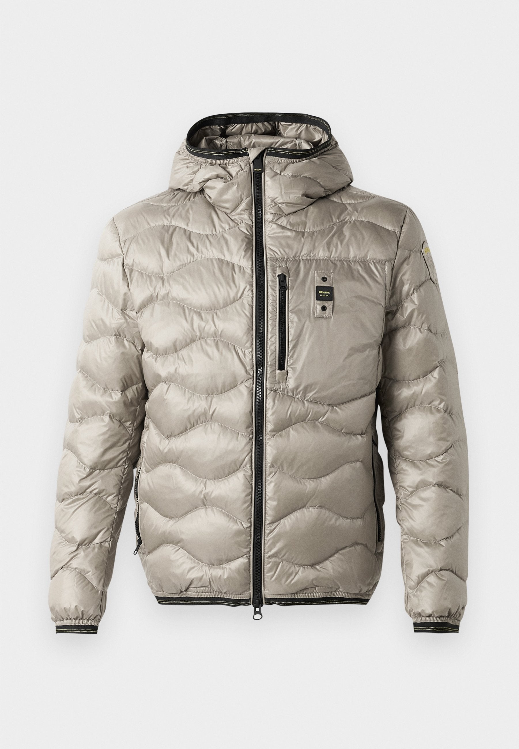 Blauer uomo piumino leggero ad onda  con cappuccio e tasca 26SBLUC03177-006719 915 Beige