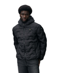 Blauer piumino con cappuccio da uomo nastrato as angoli Pier 24WBLUC03125-006952 999 nero