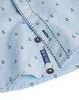 Boboli Camicia stampata in popeline da neonato 718354 9319 azzurro