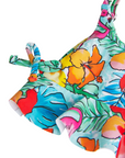 Boboli Costume da bagno Bikini stampato con volant da bambina 828312 9308 acqua marina