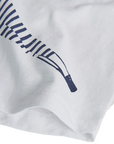 Boboli Maglietta manica corta in jersey combinato da bambina 438061 1100 bianca