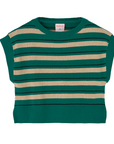 Boboli Maglione a fasce in lurex per bambina 729446 4693 oro-verde