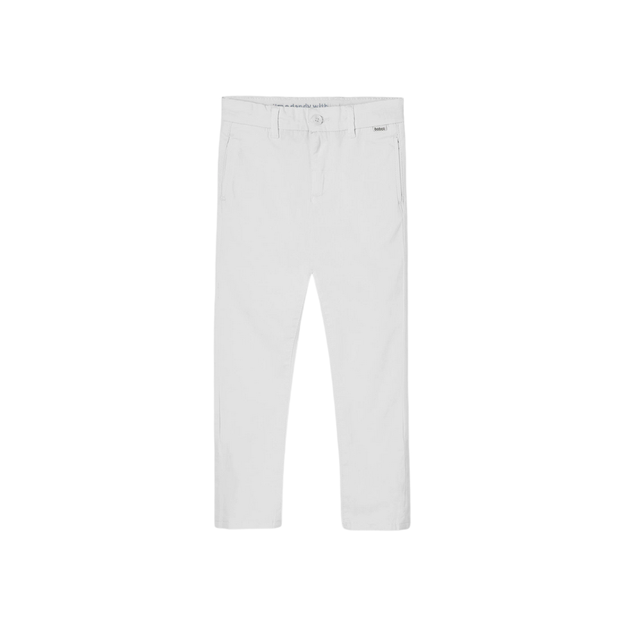 Boboli Pantaloni in raso elasticizzati da bambino 738042 1100 bianco