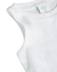 Boboli Top a costine da bambina 498045 1100 bianco