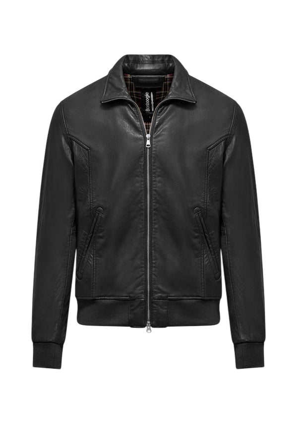 Bomboogie Giacca in Pelle CHEL JMCHELPLGW5 Nero – Stile Urban, Qualità Artigianale e Comfort Deciso