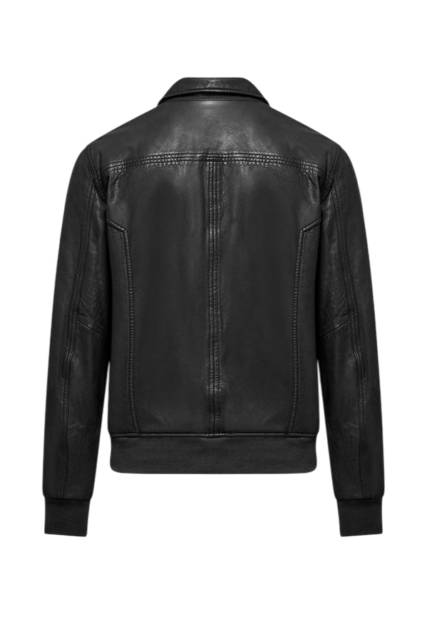 Bomboogie Giacca in Pelle CHEL JMCHELPLGW5 Nero – Stile Urban, Qualità Artigianale e Comfort Deciso - retro