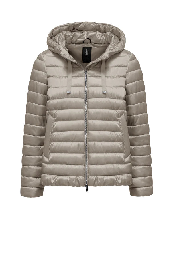 Bomboogie Piumino 100grammi da donna con cappuccio in nylon ciré GW9616TDLC6 503 crystal grey