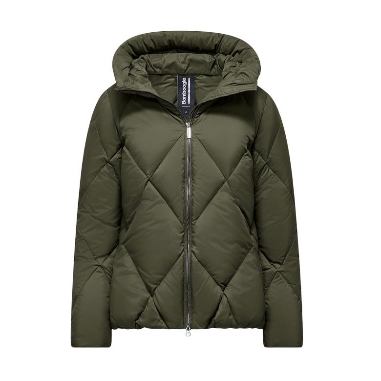 Bomboogie Piumino Donna Verde GW8639TMNW5 365 | Calore Naturale &amp; Stile Romantico
