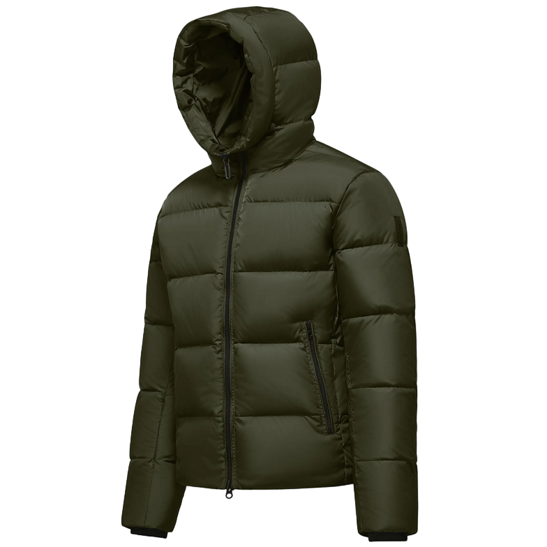 Bomboogie piumino da uomo con cappiccio ad alta intensità Helsinki JM7616TTNP4 322 verde oliva