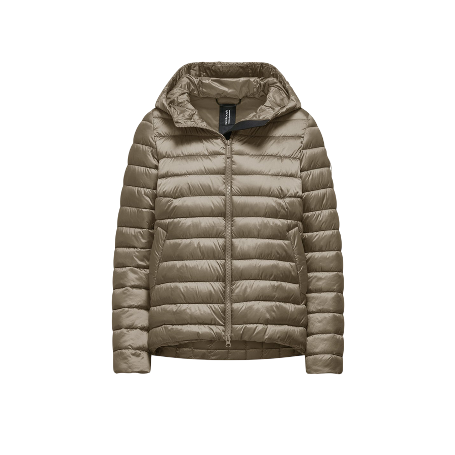 Bomboogie piumino in nylon lucido da donna con cappuccio GW8921TDLC5 550 grigio