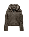 Bomboogie cappotto corto con cappuccio in Sherpa Fleece da donna JW8196TSFC4 148 bronzo