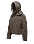 Bomboogie cappotto corto con cappuccio in Sherpa Fleece da donna JW8196TSFC4 148 bronzo