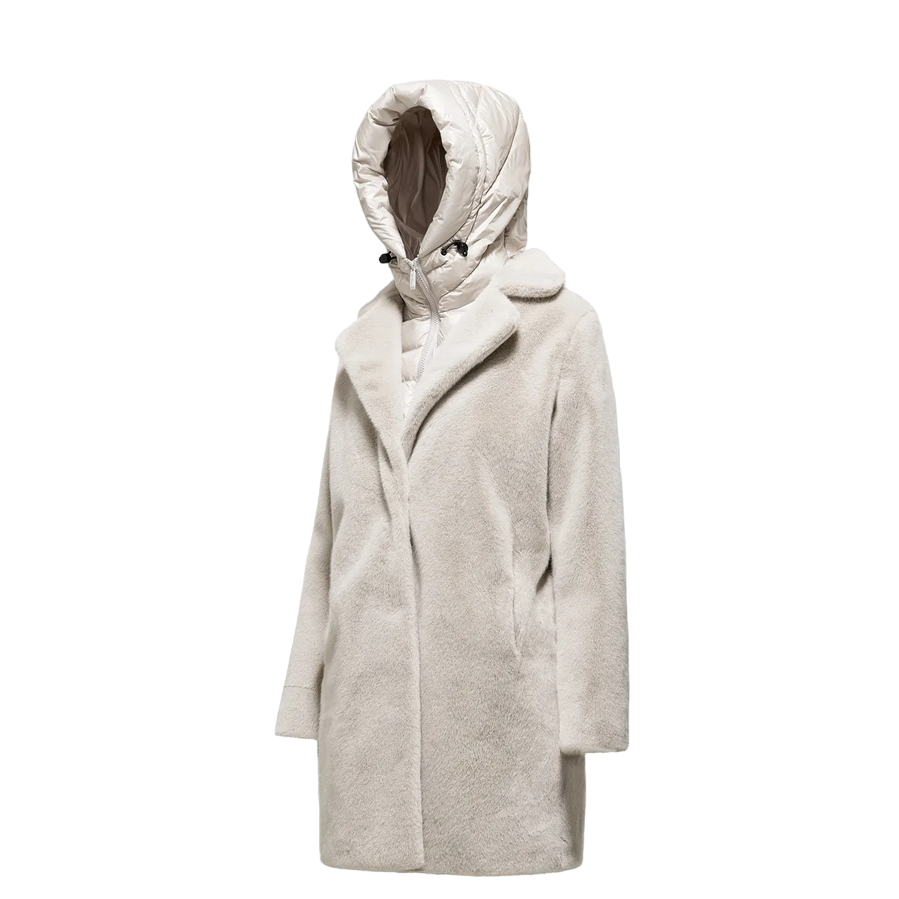 Bomboogie cappotto in ecopelliccia da donna Odessa CW6570TFSB4 503 grigio cristallo