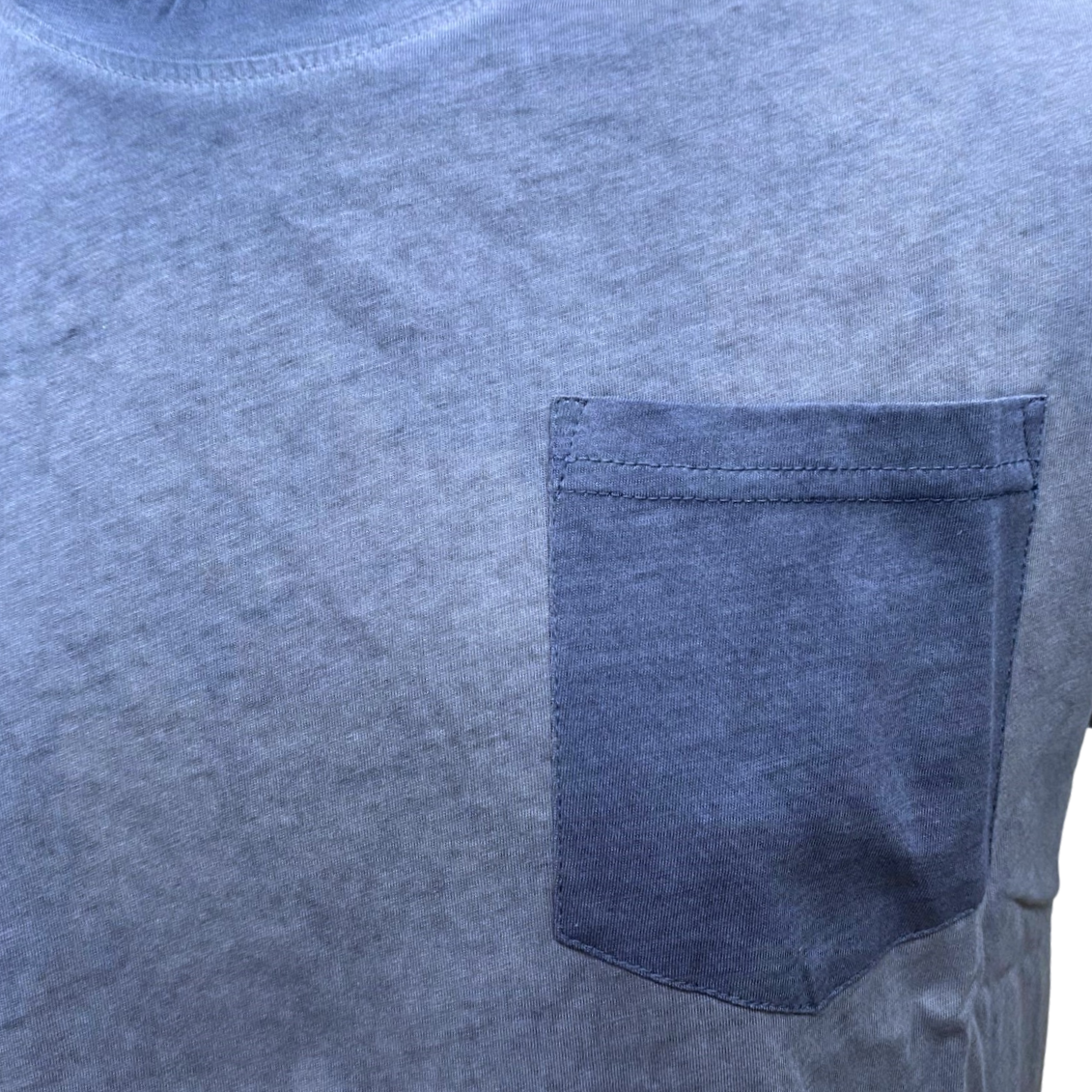 Bomboogie maglietta manica corta da uomo con taschino TM7906TJEP4 26F indaco sbiadito