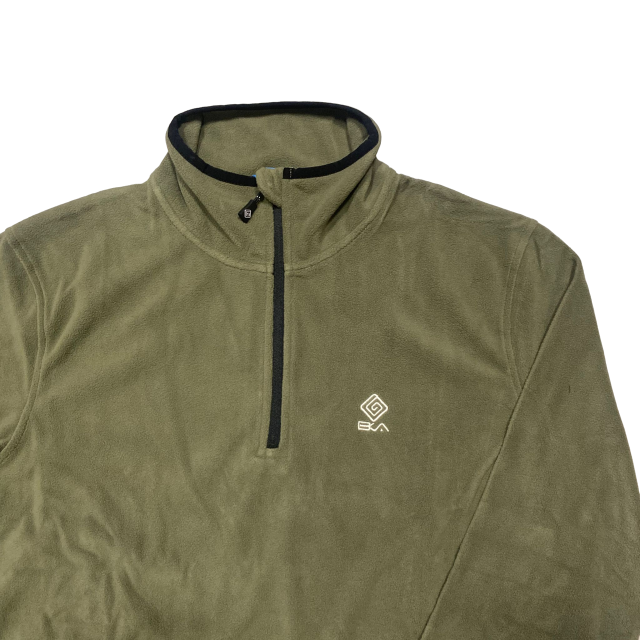 Brekka maglia mezza zip in micropolar fleece verde militare