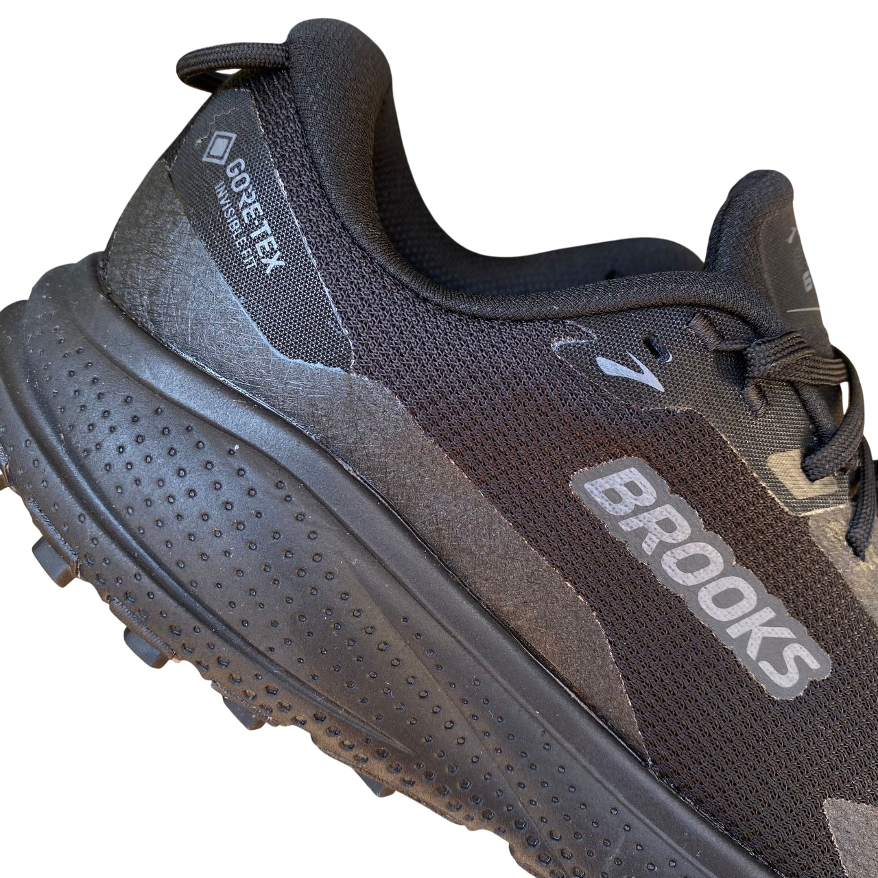 Brooks Scarpa da Trail Running Uomo Divide 6 GTX Nera - Vista Tallone