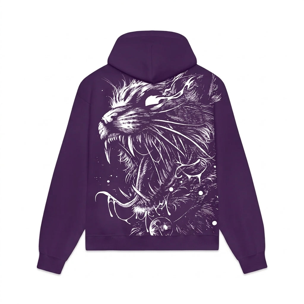 Dolly Noire felpa con cappuccio da uomo Satanicat SW1260-GQ-03 viola