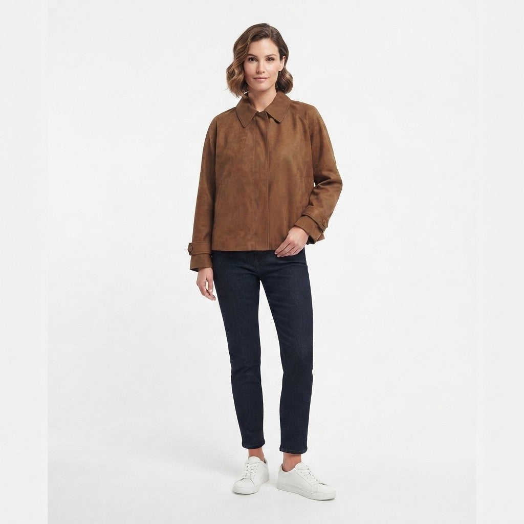 Yes Zee TRENCH DONNA CORTO IN TESSUTO SOFT-TOUCH 1381 J424 YA00 0209 marrone