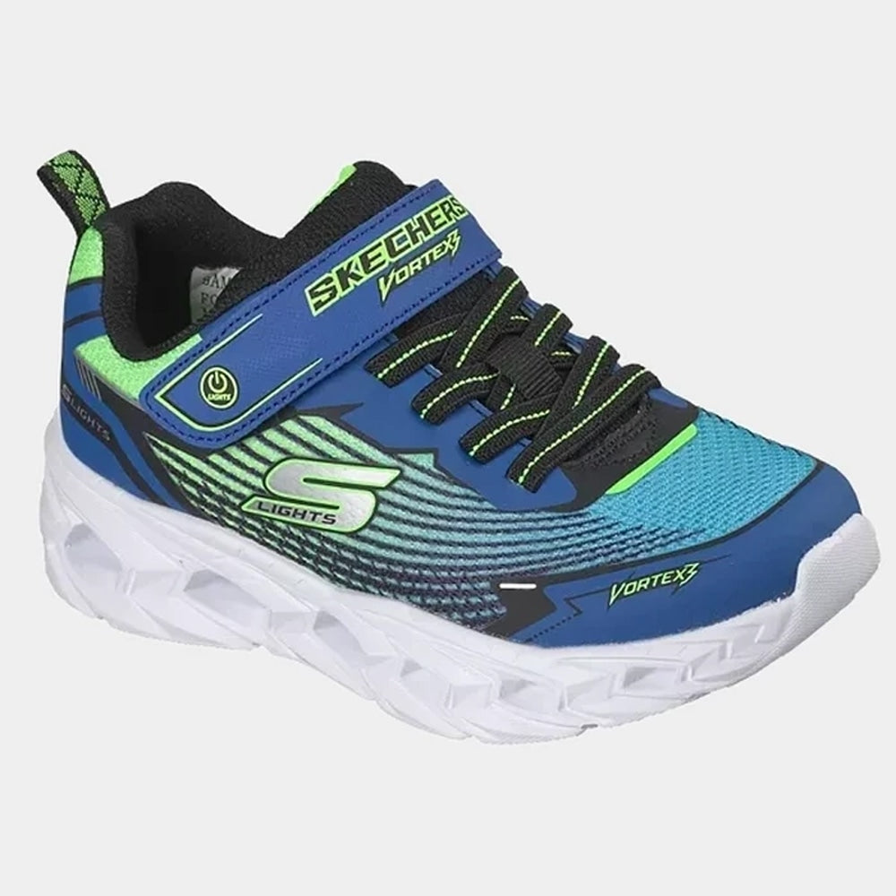 Skechers scarpa con velcri e luci da junior S-Lights: Vortex 3.0 400590LC/BBLM blu