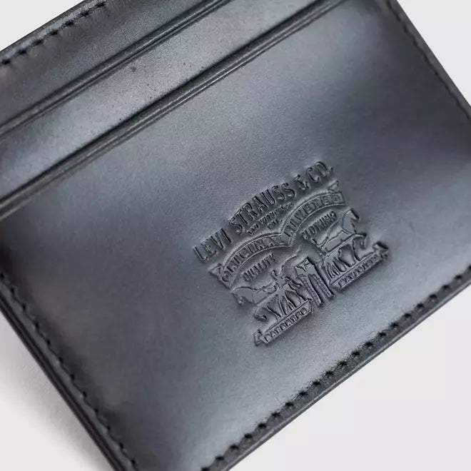 Levi's Porta carte in pelle 005H10001 nero