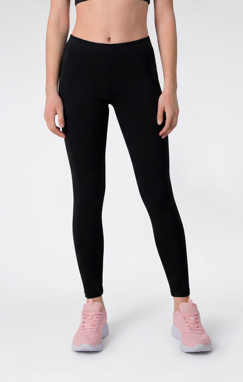 Champion pantalone sportivo da ragazza Leggings C-Tech 405142-KK001 nero