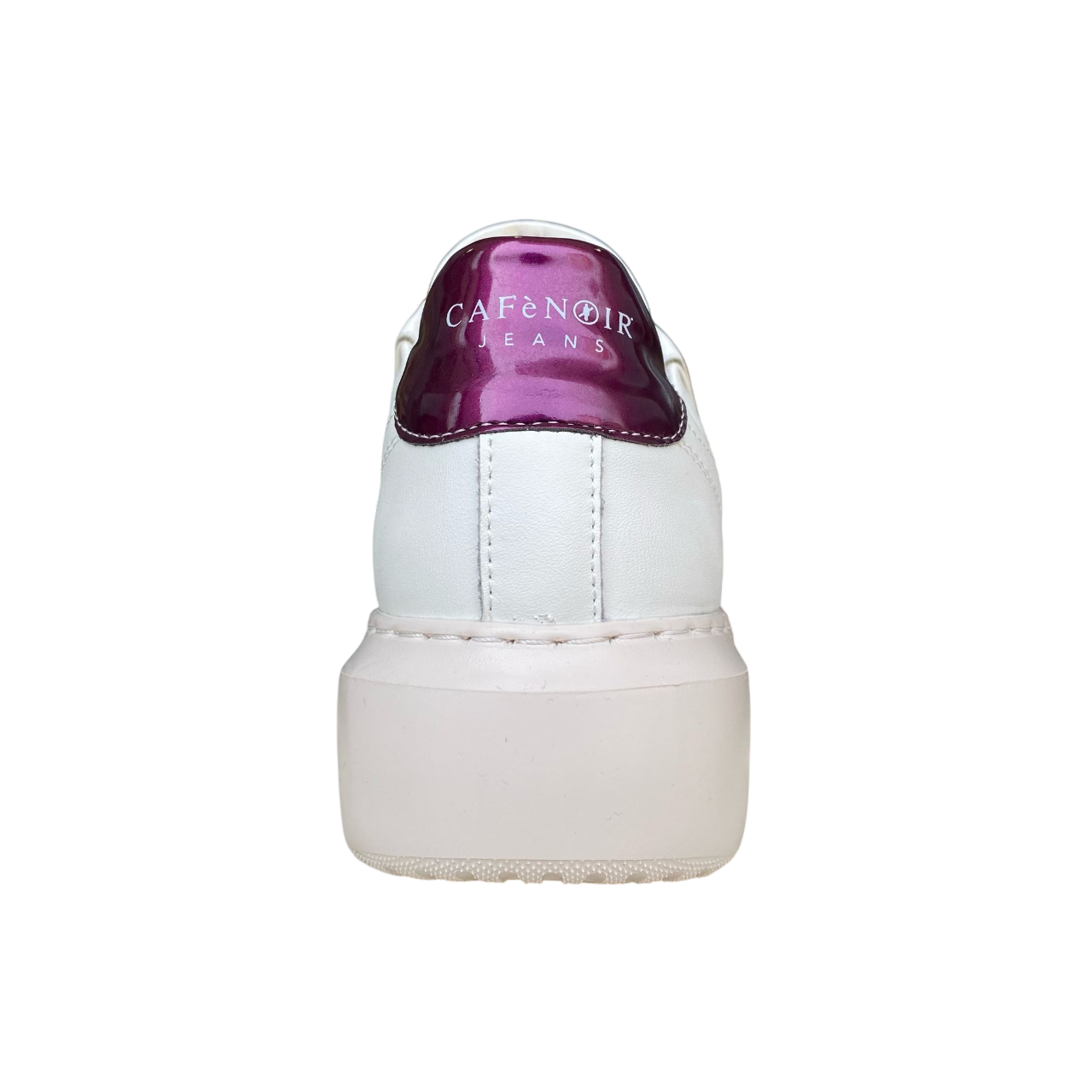 CafèNoir scarpa sneakers da donna con gioiello sui lacci c1DE1032 bianco-bordeaux3