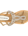 CafèNoir Sandalo in camoscio con strass C1GC5013 M007 cuoio