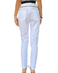 CafèNoir pantalone aderente in tinto capo C7JP0169 W001 bianco