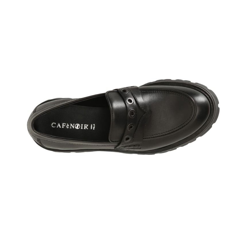 CafèNoir scarpa Mocassino in pelle con occhiello da donna C1FM1019 N001 nero