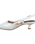 CafèNoir scarpa casua da donna in pelle intrecciata e tacco C1EF1001 W022 bianco