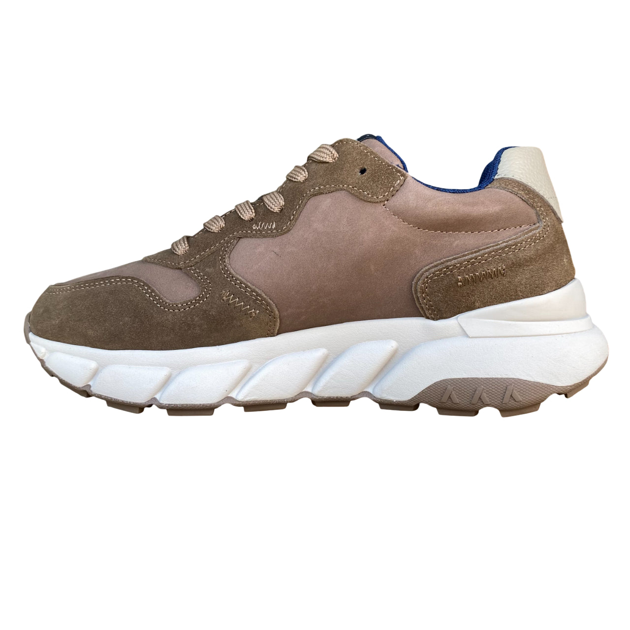 CallagHan SNEAKERS UOMO 63800 Rocker Marrone Beige – Scarpe in Nabuk di Pelle, Leggere e Traspiranti - laterale