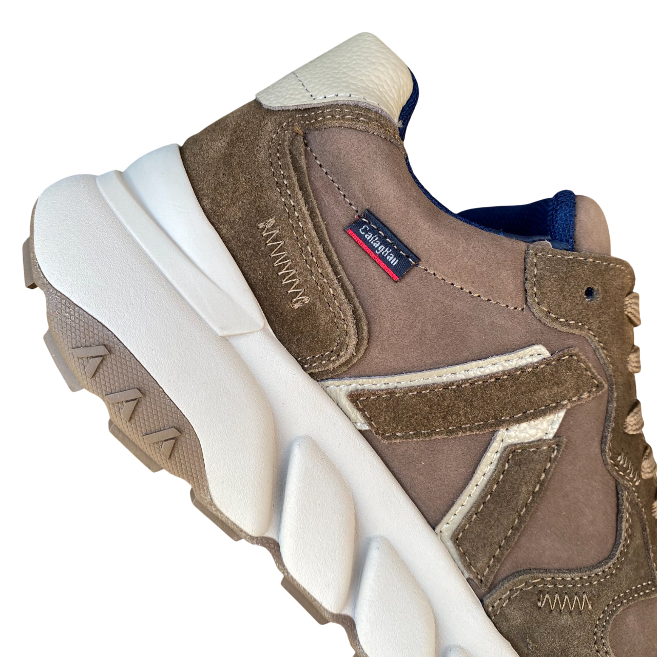 CallagHan SNEAKERS UOMO 63800 Rocker Marrone Beige – Scarpe in Nabuk di Pelle, Leggere e Traspiranti - tallone