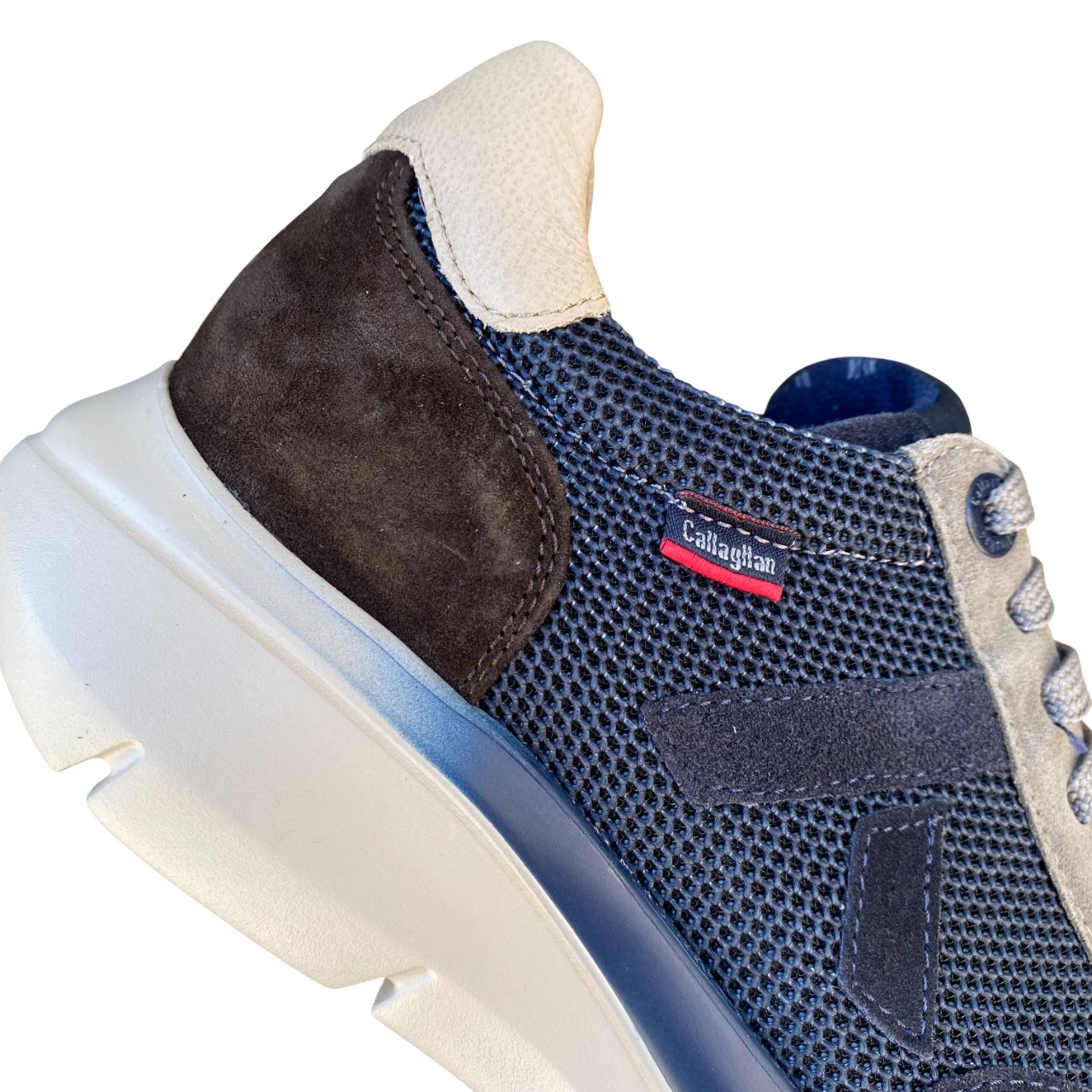 CallagHan sneakers uomo 61203 Algoritmo Blu Marrone - tallone