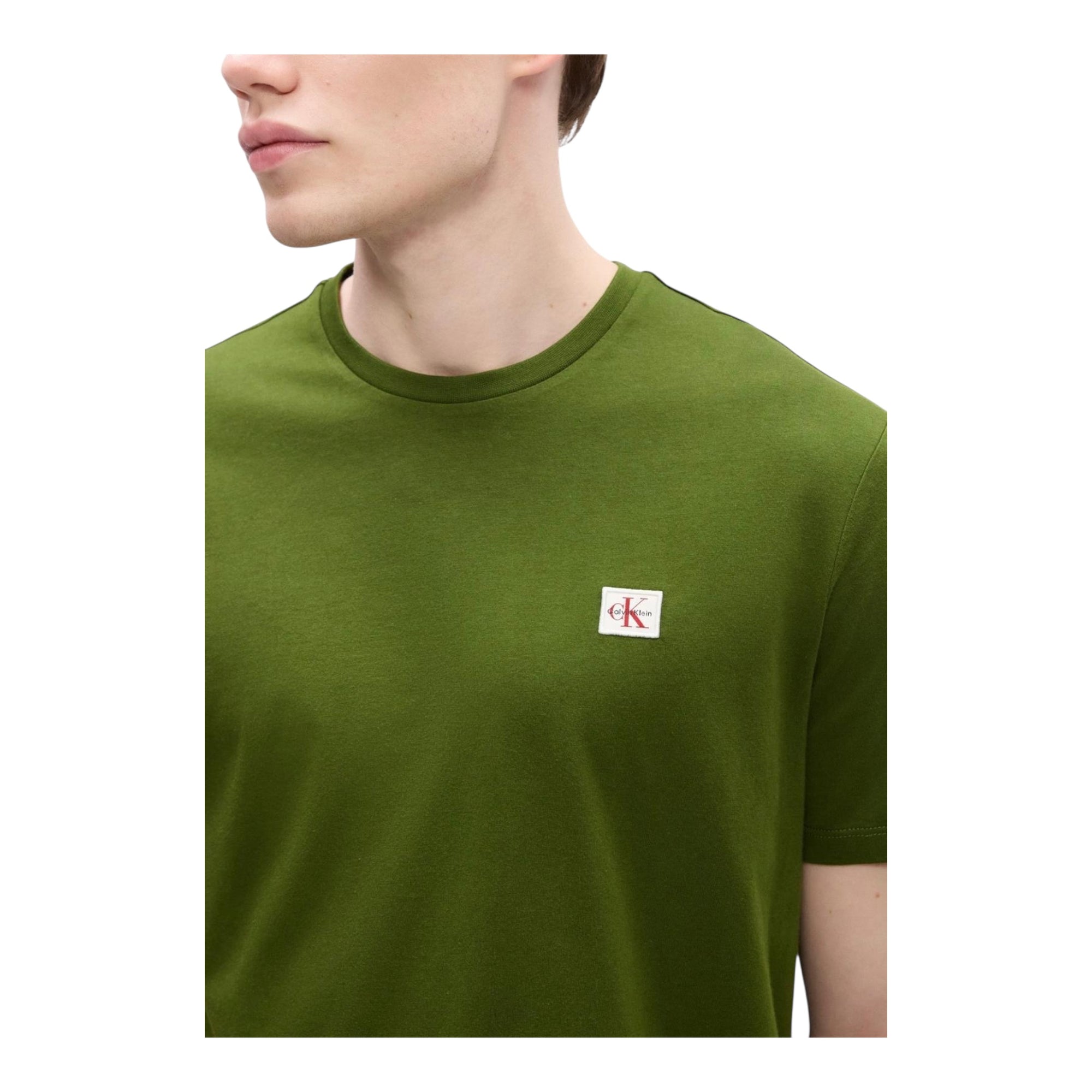Calvin Klein - T-shirt basic -LV04RC272 2E6-Verde frontale logo