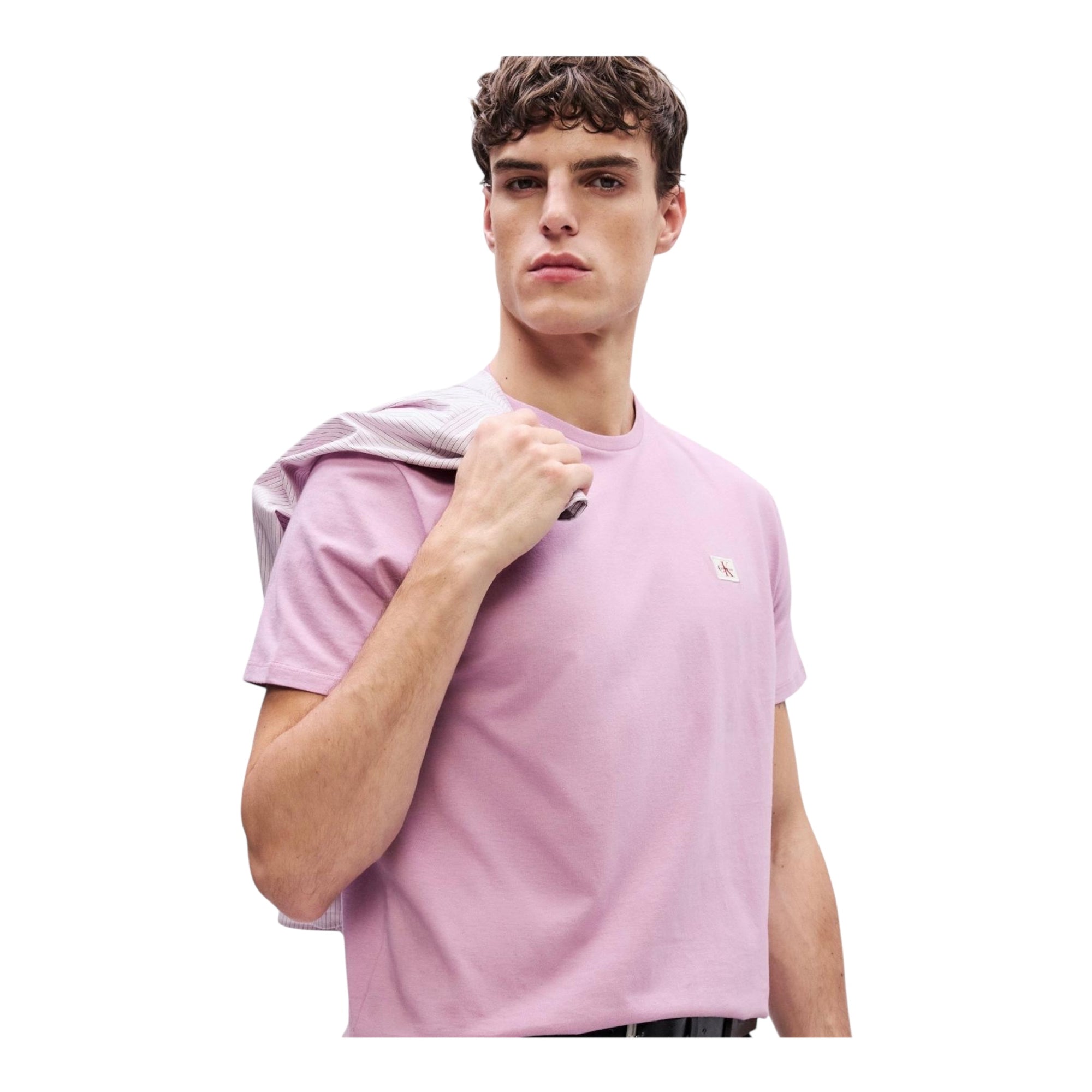 Calvin Klein - T-shirt basic - LV04RC272 F5I Orchidea laterale logo