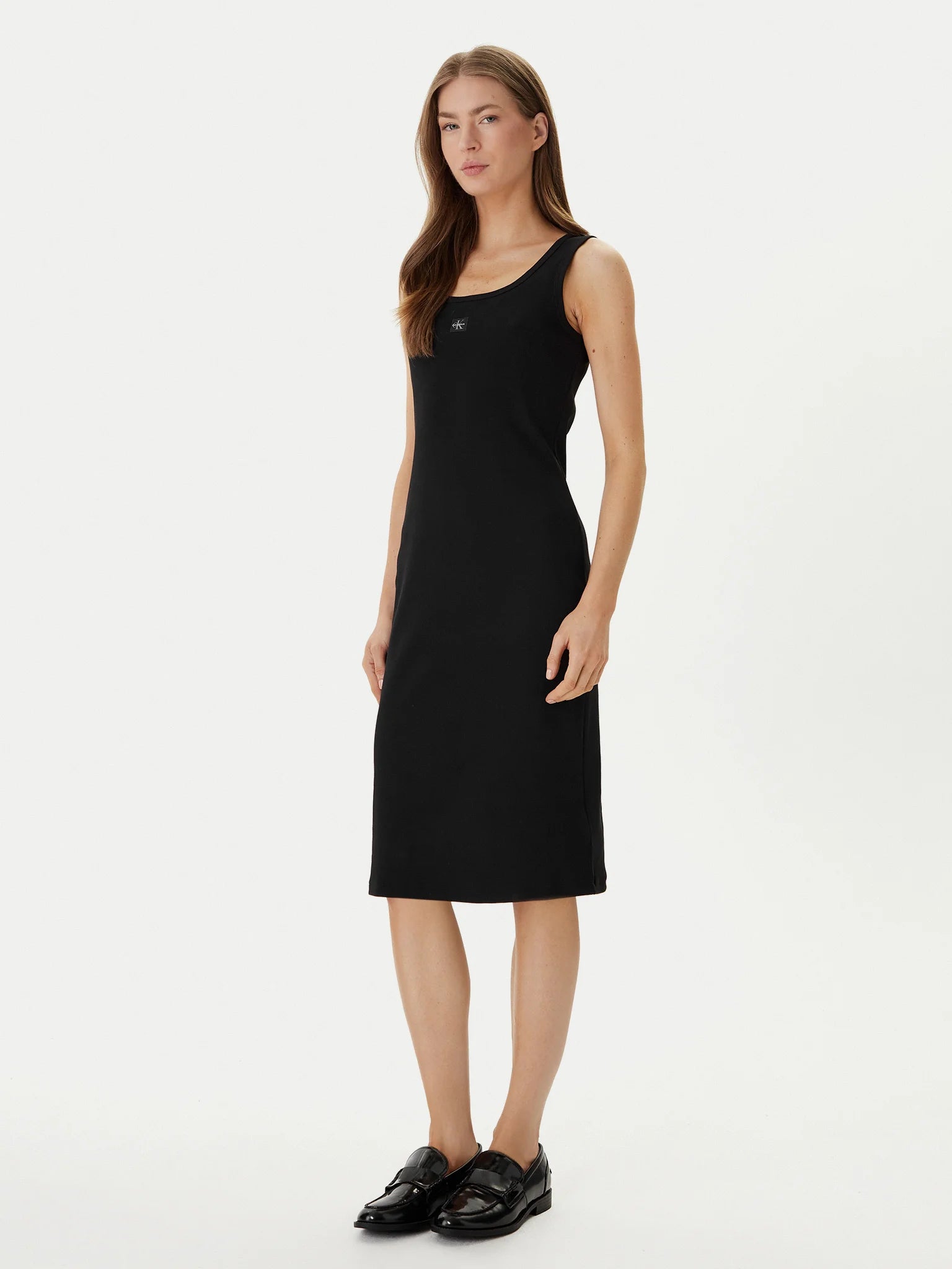 Calvin Klein Abito da donna con logo piccolo LV047F257G UB1 nero