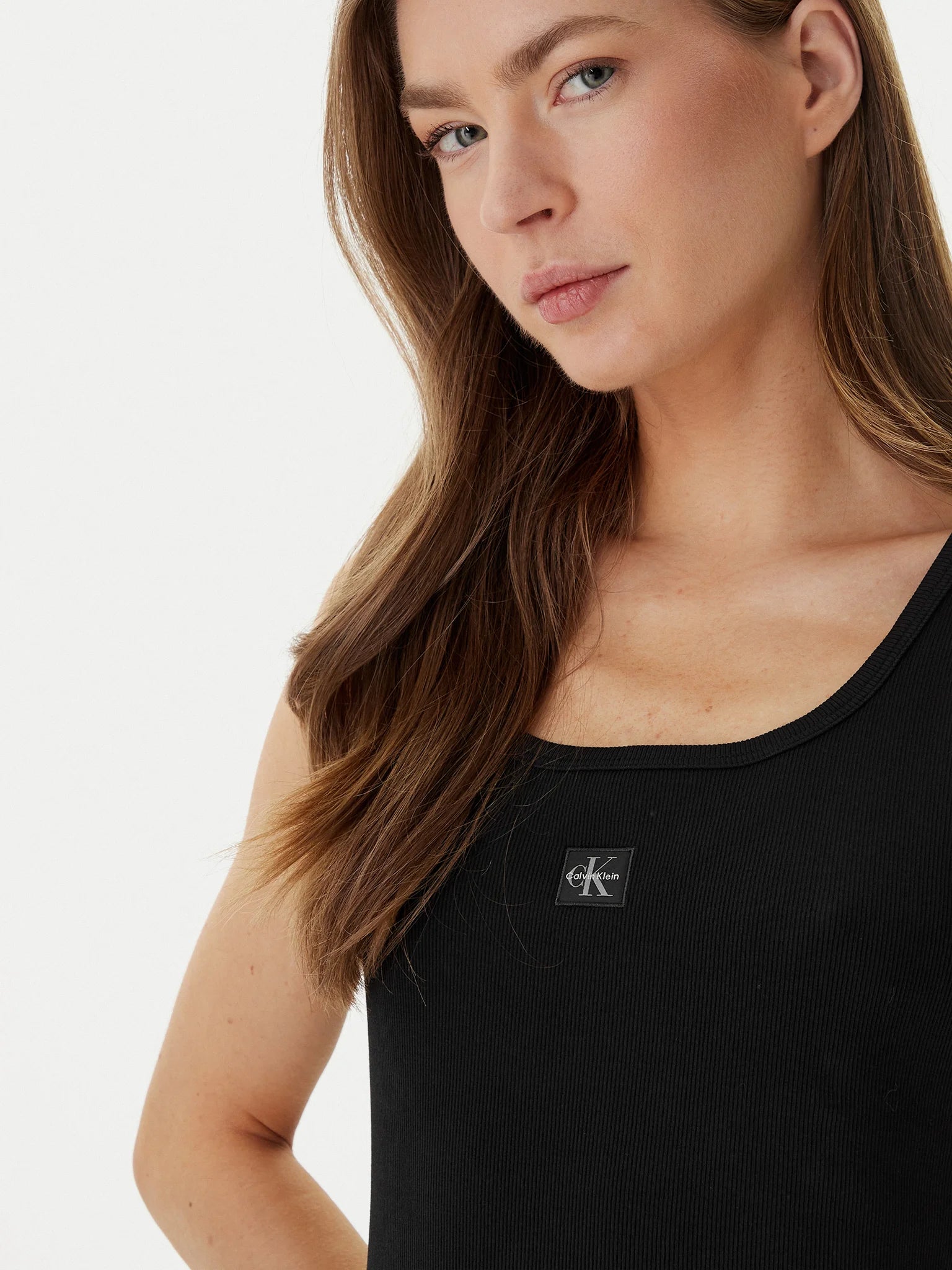 Calvin Klein Abito da donna con logo piccolo LV047F257G UB1 nero