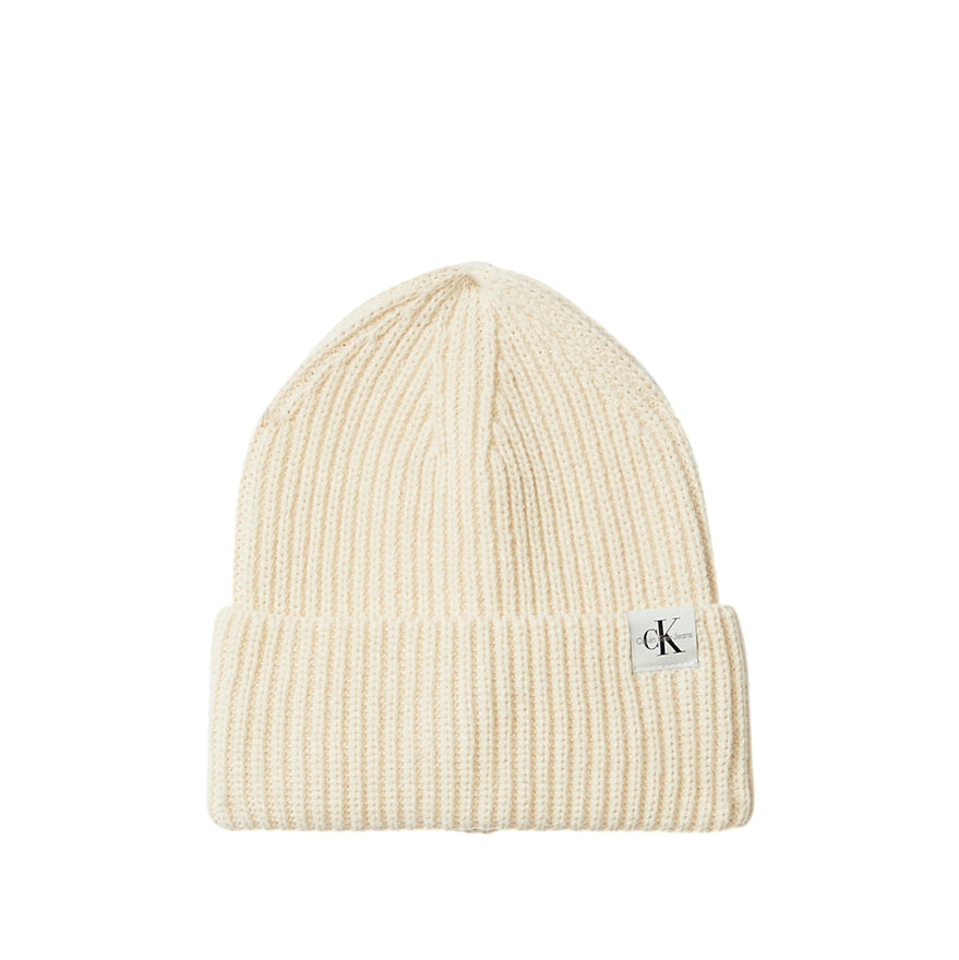 Calvin Klein Berretto a Costine Unisex Junior IU0IU00440PGB Panna - vista frontale