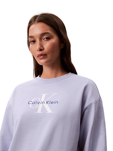Calvin Klein Felpa Girocollo Donna LV047B234GTKF Casual Blue
 logo
