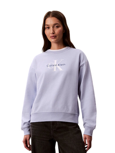 Calvin Klein Felpa Girocollo Donna LV047B234GTKF Casual Blue