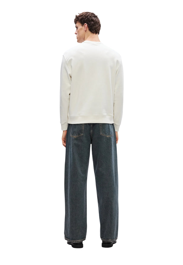 Calvin Klein Felpa Girocollo Uomo LV04RC296QQ5 Tofu – Comfort Relaxed e Stile Iconico dietro