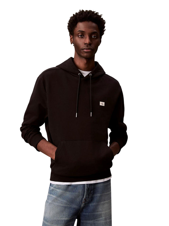 Calvin Klein Felpa con cappuccio LV04RC274G UB1 Nera - Spugna Morbida, Stile Monologo