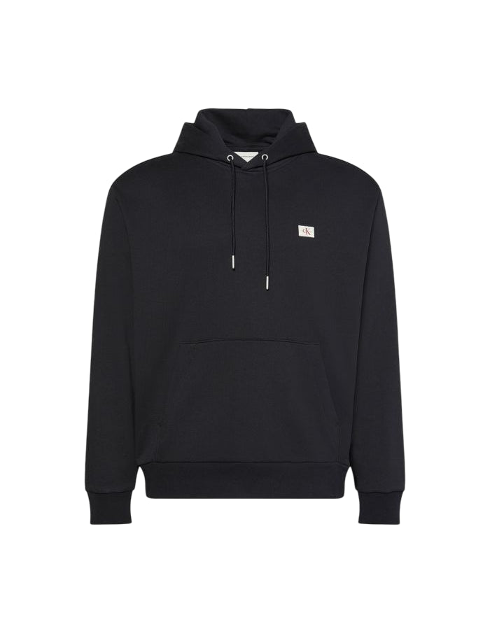 Calvin Klein Felpa con cappuccio LV04RC274G UB1 Nera - Spugna Morbida, Stile Monologo - fronte