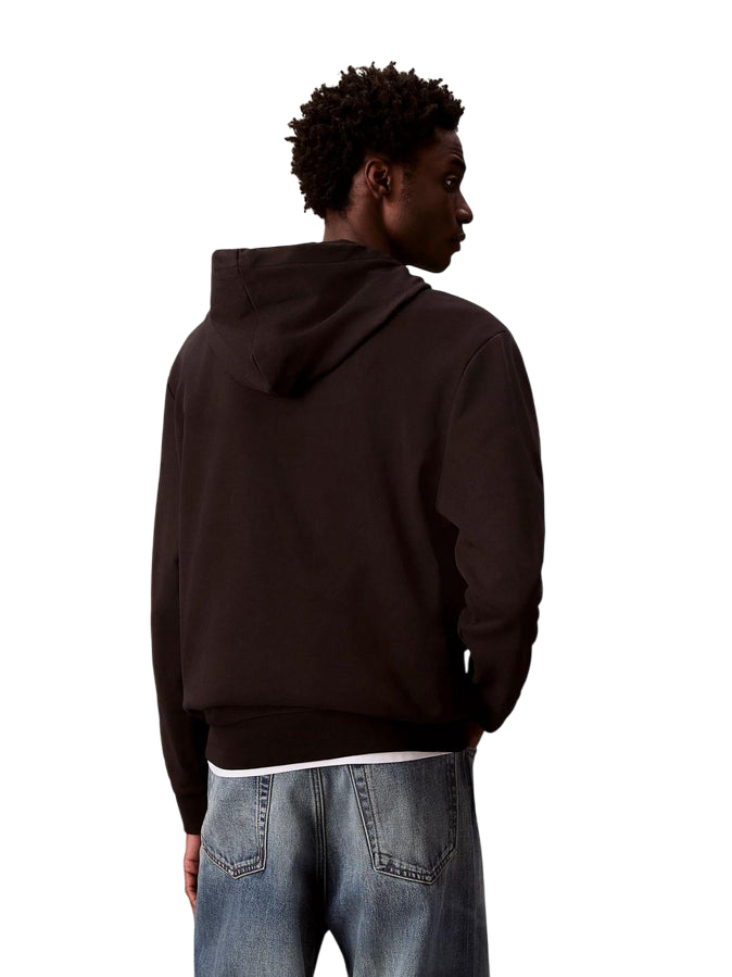 Calvin Klein Felpa con cappuccio LV04RC274G UB1 Nera - Spugna Morbida, Stile Monologo - retro