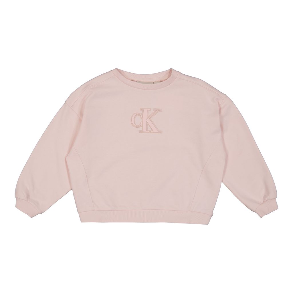Calvin Klein Felpa junior a taglio squadrato LVCKSJB26G TEV rosa