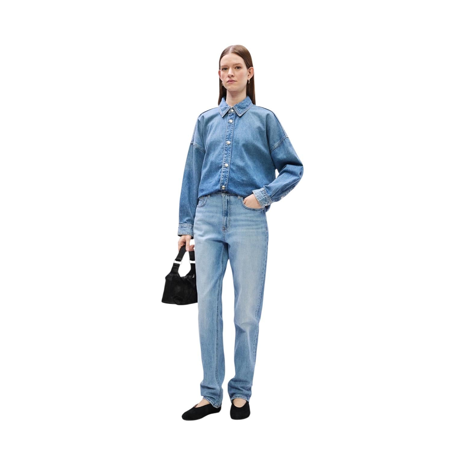 Calvin Klein Jeans Donna New Mom Panama LV047E787G3KQ Blu Chiaro