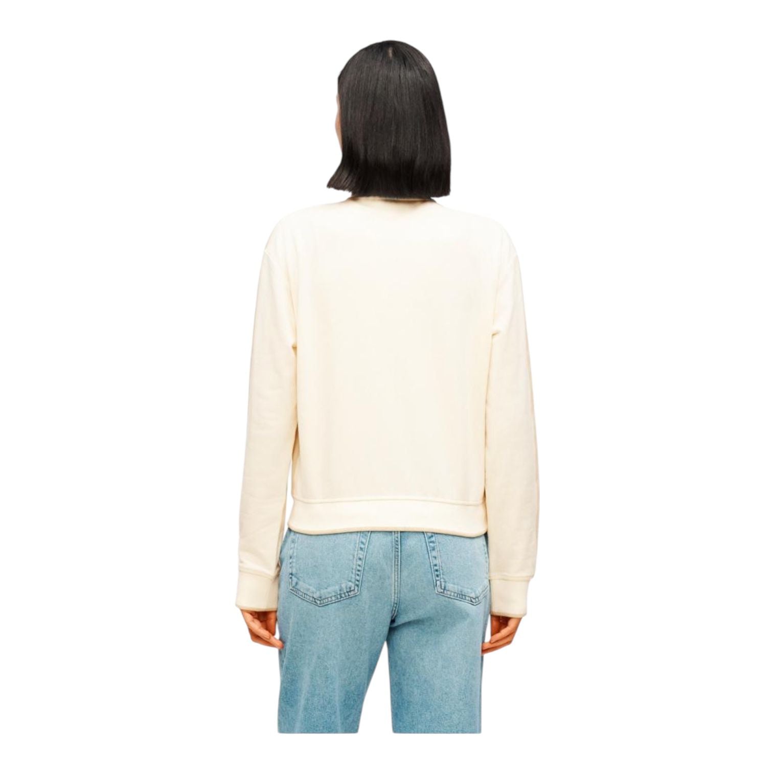 Calvin Klein Jeans Felpa con zip da donna LV047E226G YAC beige