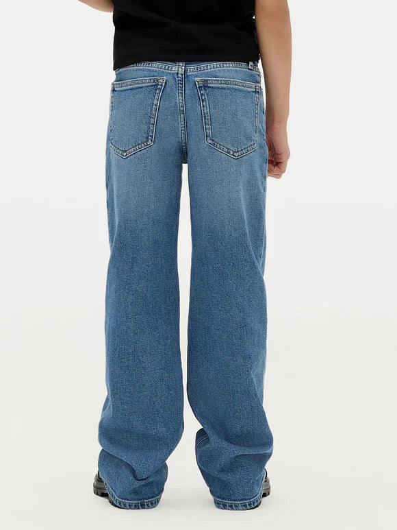 Calvin Klein Jeans Kids High Rise Wide Leg Junior Dante Wash - LVCKSJC02G 1A4 dietro