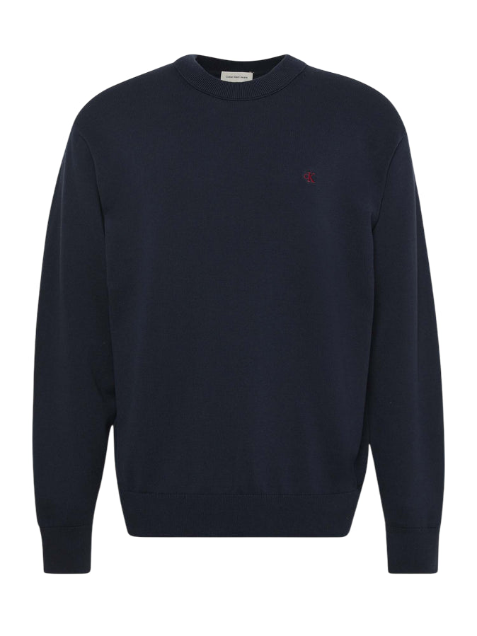 Calvin Klein Maglione Monogramma Taglio Relaxed LV04RC309G CEF  blu - Comfort e Stile Unico - fronte